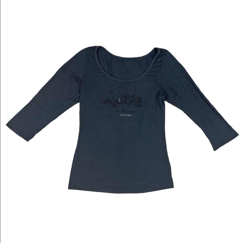 vive maria black sequins 3/4 sleeve shirt